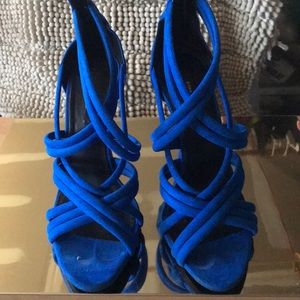 Zara blue strappy heels